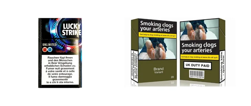 Screenshot Zigarettenpackungen