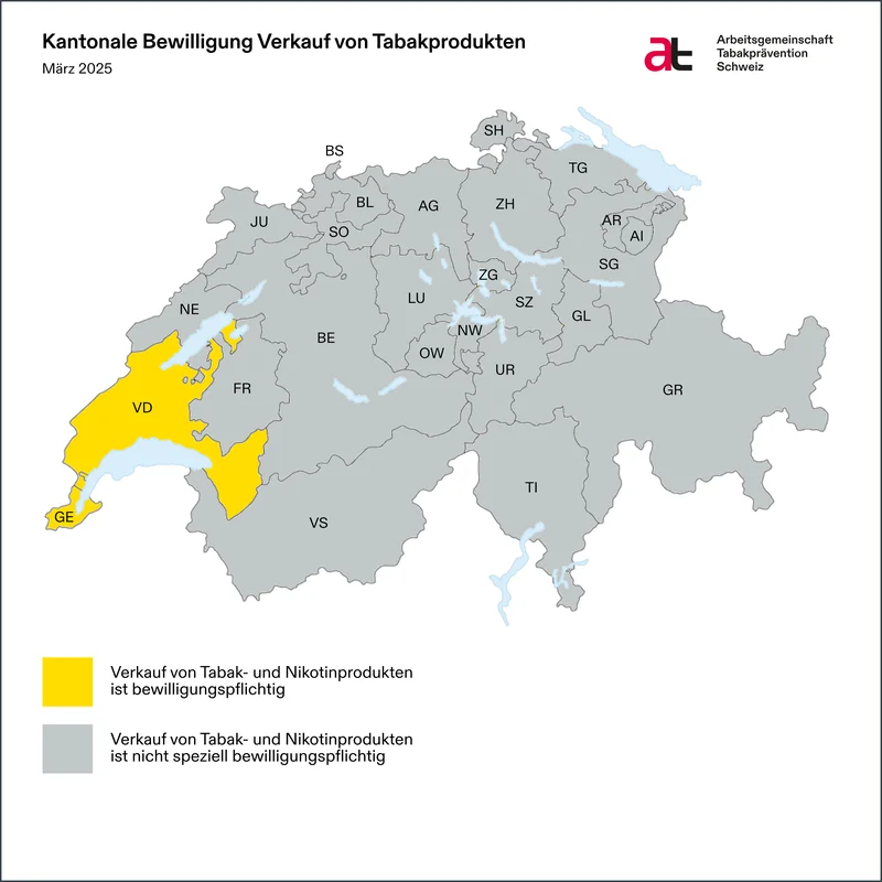 Kant Bewilligungen März 2025 mit Legende