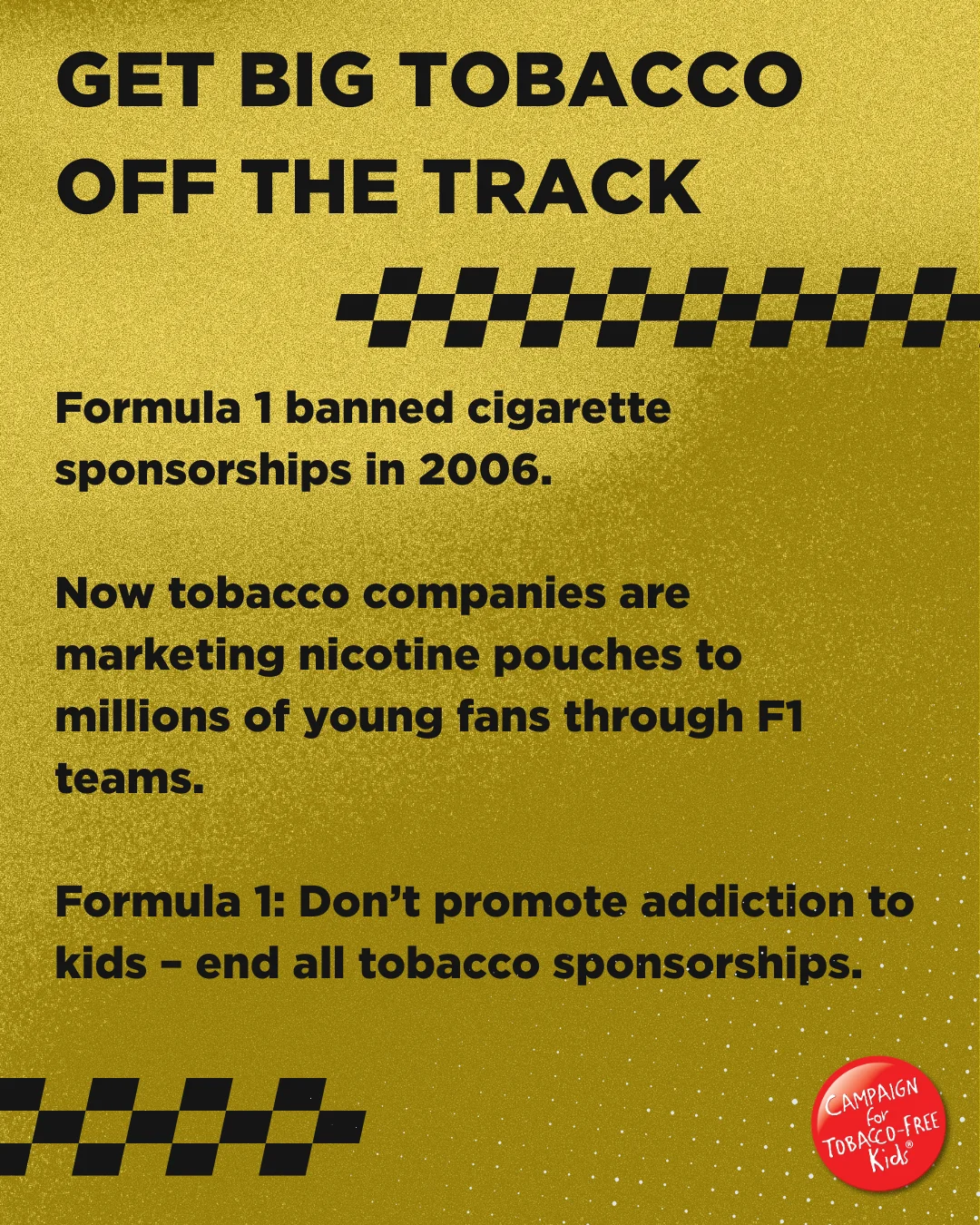 Get Big Tobacco off the track